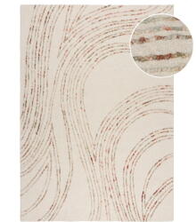 Flair Rugs Narancssárga-krémszínű gyapjú szőnyeg 120x170 cm Abstract Swirl - Flair Rugs