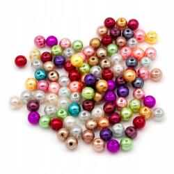 Mixform Gyöngy utánzat Gyöngy, Akril, Csillogó, Vegyes, 6mm, 25g~230 db (13WB13267)