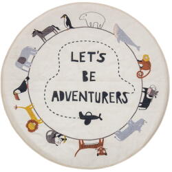 Bloomingville Mini Animals fehér szőnyeg, ø 130 cm - Bloomingville Mini