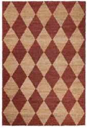 Flair Rugs Terrakotta színű kézi szövésű jutakeverék szőnyeg 120x170 cm Effie Diamond - Flair Rugs