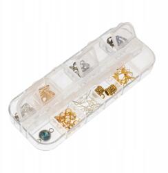 MIXFORM Tárolódoboz Gyöngyök és kiegészítők számára, 12 rekeszes, 13×5×1.5cm, 1db (Q5WB1222)