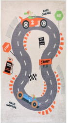 Vitaus Krémszínű mosható gyerek játszószőnyeg 160x230 cm Race Garage - Vitaus