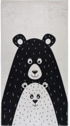 Vitaus Fekete-fehér mosható gyerek szőnyeg 100x160 cm Bear Family - Vitaus