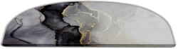 Vitaus Fekete-fehér lépcsőszőnyeg szett 16 db-os 20x65 cm Golden Marble - Vitaus