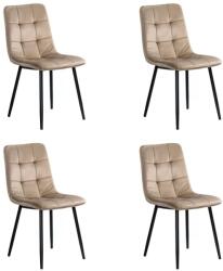 Chairs ON 4 scaune living catifea BUC 211 Bej - design modern, picioare metalice, confort premium