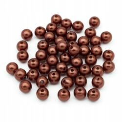 Mixform Gyöngy akril gyöngyök, kerek, Szín: Barna 10mm 50db/25g (2WB30222)