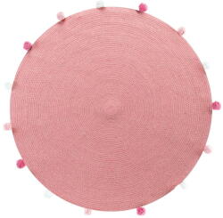 douceur d'intérieur Rózsaszín kerek szőnyeg ø 90 cm Pompomparty - douceur d'intérieur