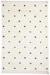 Think Rugs Boho Dots fehér-fekete szőnyeg, 120 x 170 cm - Think Rugs