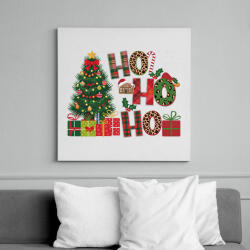 printfashion HOHOHO Karácsony - Vászonkép - Fehér (17791263)