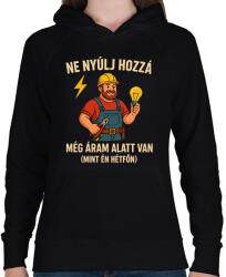 printfashion ne nyúlhozzá - Női kapucnis pulóver - Fekete (17761532)