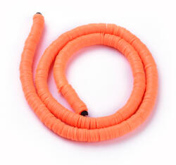 Mixform Öko Polimer Agyag gyöngyök, Handmade, Heishi, Korong 6x1mm, 345db/40cm (13WB29969)