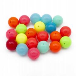 Mixform Akril gyöngyök, Neon, Kerek, Szín: Mix 16mm 21db/50g (13WB24831)