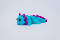 Gyerek figura állatok 3D nyomtatás színes axolotl kék lila (aksolotl)