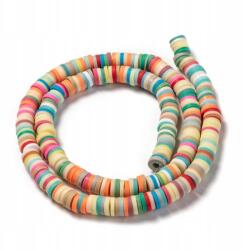 Mixform Heishi Polymer Agyag gyöngyök 6x1mm 290db/38cm (13WB28854)