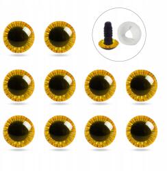 MIXFORM Szemek, Biztonsági szemek, Játékokhoz, Műanyag, Sárga, 15mm, 10db (13WB30408)