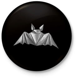 printfashion Origami denevér - Kitűző, hűtőmágnes - Fekete (17778204)