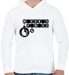 printfashion Macskás Fadísz logo - Férfi kapucnis pulóver - Fehér (17730334)