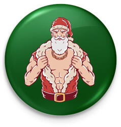 printfashion Kigyúrt télapó - Kitűző, hűtőmágnes - Sötétzöld (17831790)