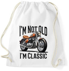printfashion Nem vagyok öreg, csak klasszikus - Sportzsák, Tornazsák - Fehér (17848249)