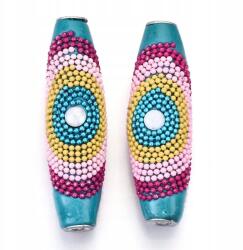 Mixform Gyöngyök Indonézia Handmade Alumínium 58x18mm 2db (13WB27211)