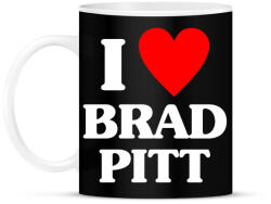 printfashion I love brad pitt - Bögre - Fekete (17724403)