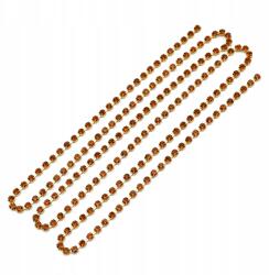 MIXFORM Dekorációs szalag cirkóniákkal, arany/kávé, 2mm, 360db/1.1m (13WB20894)