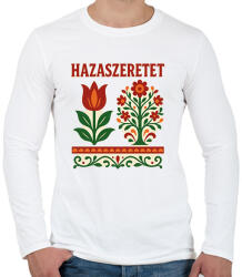 printfashion hazaszeretet - Férfi hosszú ujjú póló - Fehér (17746069)