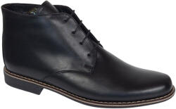 CIUCALETI Ghete barbati casual din piele naturala de culoare neagra BONDSN, marimea 39