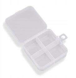 MIXFORM Gyöngytartó Műanyag Négyzet, 7.3x6.9x2.4cm, 4 részes 3.2x3cm, 1db (13WB29041)