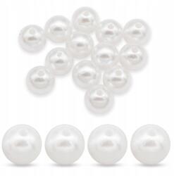 Mixform Akril gyöngyök, fényes, kerek, fehér, 14mm, 25g~18db (13WB14132)