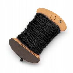 MIXFORM Dekorációs zsinór, Juta, Tripla csavart, Fekete, 2mm, 10m/tekercs (13WB27666)