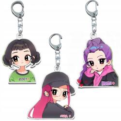  Akril kulcstartó anime medál 3db Demon Hunters Rumi Mira (Akrylowy brelok do kluczy)