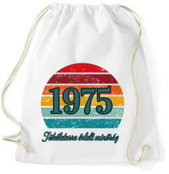 printfashion 1975 retro kör háttér - Sportzsák, Tornazsák - Fehér (17784197)