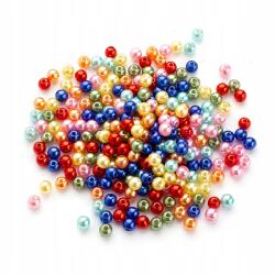 Mixform Akril gyöngyök, Gyöngy utánzat, Kerek, Mix, 6x5.5mm, 25g~210db (2WB30202)