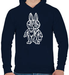 printfashion Fehér Labubu - Férfi kapucnis pulóver - Sötétkék (17803060)