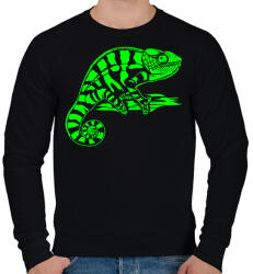 printfashion kaméleon - Férfi pulóver - Fekete (17715027)