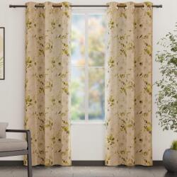 Voppi Függöny Karikákon 113x213 cm Nagy Levelekkel Nappaliba (Voppi)