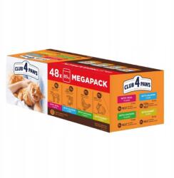 Club 4 Paws Premium tasakok macskáknak csirkével, nyúllal, lazaccal, borjúval 48x85g