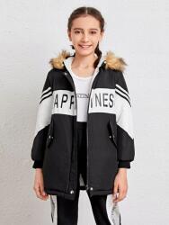 Shein Gyerek Kapucnis Kabát, fekete, Size 152