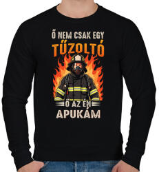 printfashion Ő nem csak egy tűzoltó ő az én apukám - Férfi pulóver - Fekete (17747427)