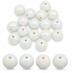 Mixform Akril gyöngyök Szín Ab Kerek Szín: Fehér 16mm 22db/50g (13WB14365)