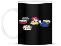 printfashion Sörös kupakok - Bögre - Fekete (17852011)