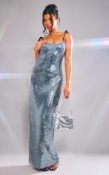 Prettylittlething ruha, ezüst, Size 36, flitteres, partyra