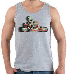 printfashion Gokart - Férfi atléta - Sport szürke (17820090)