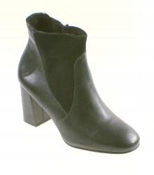 Sagan Bokacsizma, fekete, Size 37, bőr, 8cm sarok (4662)