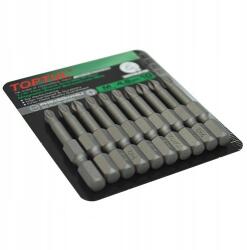 TOPTUL PH2 Philips Bit Készlet 10 Db 1/4" 50mm S2 Mágneses Toptul (FSMA0802G)