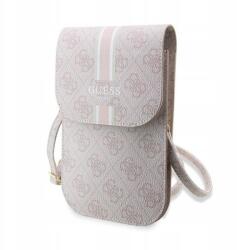 GUESS 4G Stripes Crossbody kézitáska telefonhoz (rózsaszín) (3666339119591)