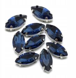 MIXFORM Varrható strasszok kosárban, üveg/réz, kék, 10x5x4mm, 10db (13WB19712)