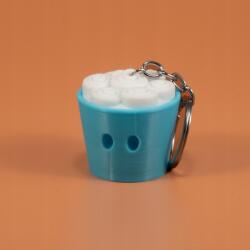 Kulcstartó gyerekeknek 3D nyomtatás színes bögre habszivacs briliáns vicces