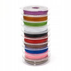 MIXFORM Ékszerkötő zsinór szett Acél, Nylon bevonat, Mix, 0.38mm, 10db/10m (14WB5503)